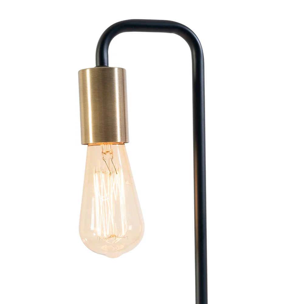 Antique Brass & Black Vintage Metal Industrial Swan Neck Table Desk Lamp 35cm - Image 2