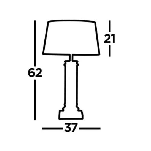 Antique Brass & Clear Cylinder Glass Column Vintage Table Lamp with Cream Shade 63cm - Image 6
