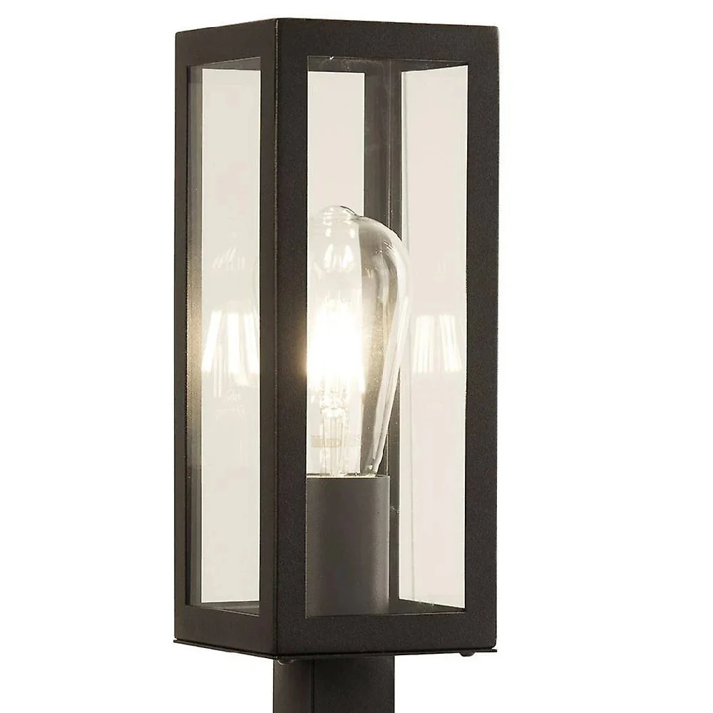 Black Box Outdoor Vintage Rectangle Lantern Pedestal Post Light 455mm - Image 2