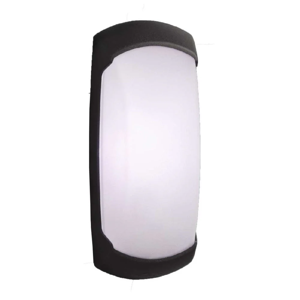 Black Outdoor Modern Oval Bulkhead Wall Light 30cm Coastal IP66 - Image 3