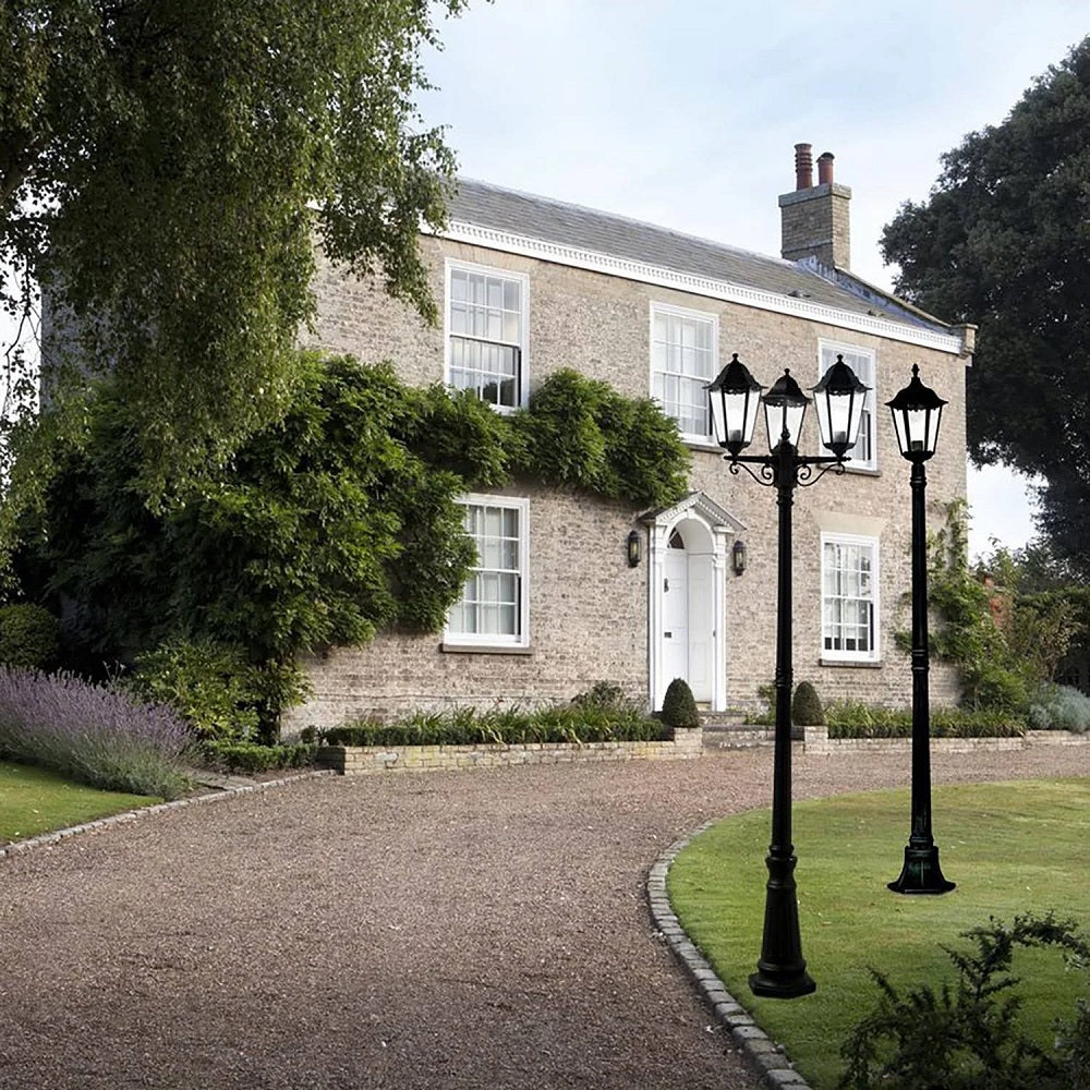 Black Outdoor Traditional Lantern Post Light 1830mm - Image 3