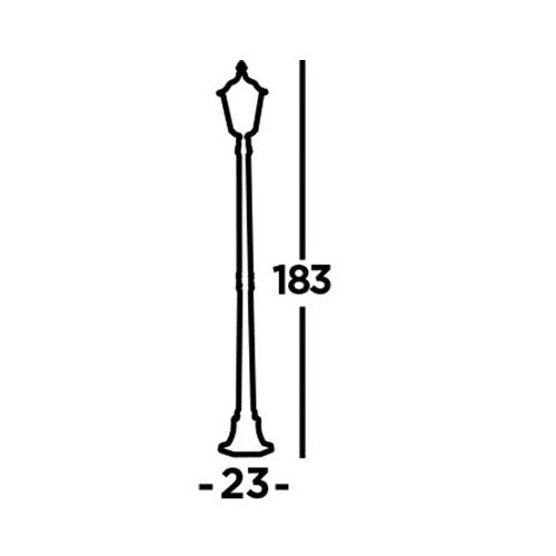 Black Outdoor Traditional Lantern Post Light 1830mm - Image 4