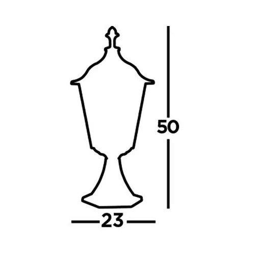 Black Outdoor Traditional Lantern Post Pedestal Light with Clear Glass 530mm - Image 4