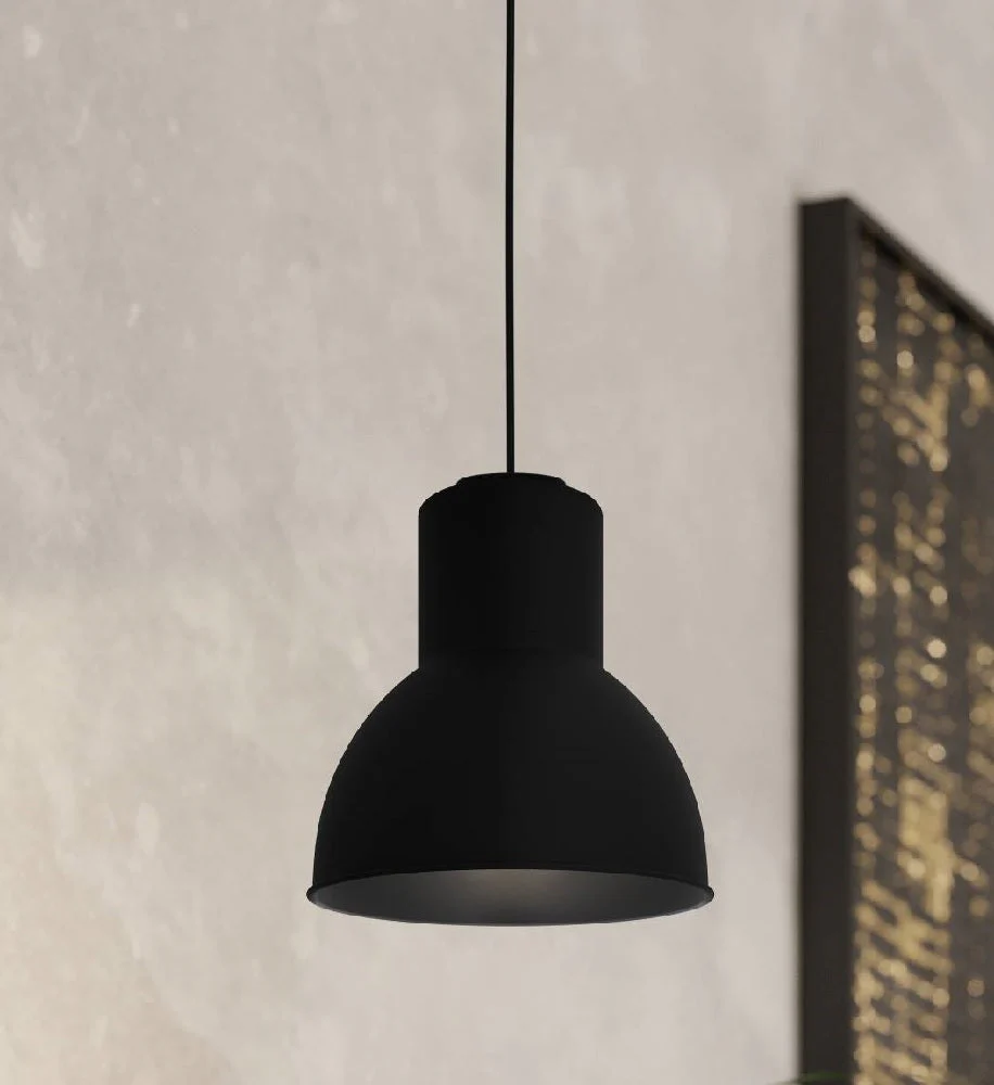 Black Vintage Dome Single Lamp Easy Fit Pendant 17cm - Image 3