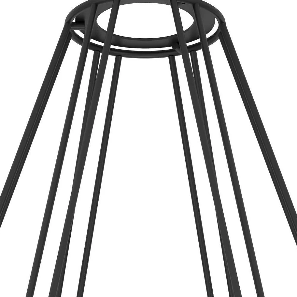 Black Vintage Wire Cage Easy Fit Pendant 205mm - Image 2