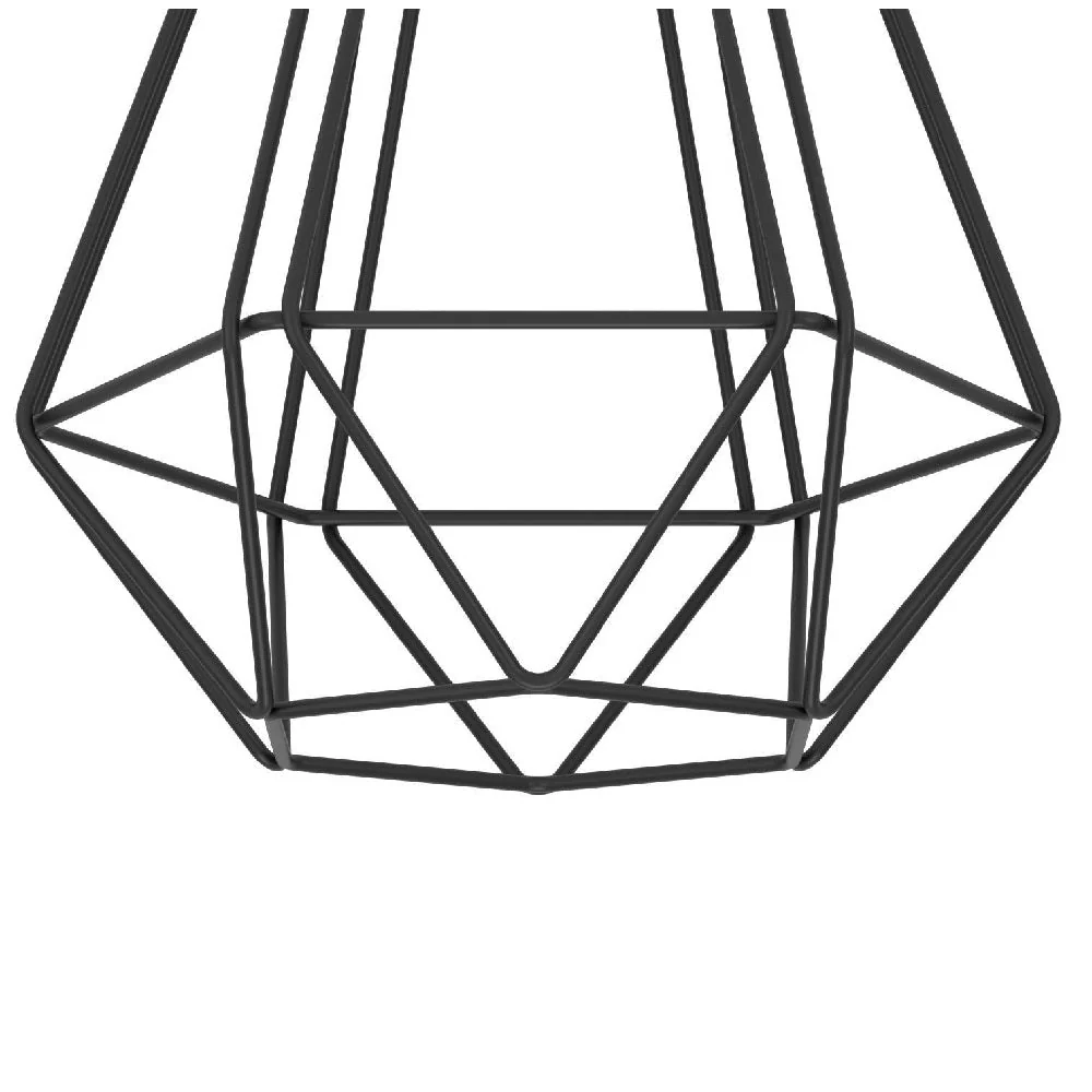 Black Vintage Wire Cage Easy Fit Pendant 205mm - Image 3