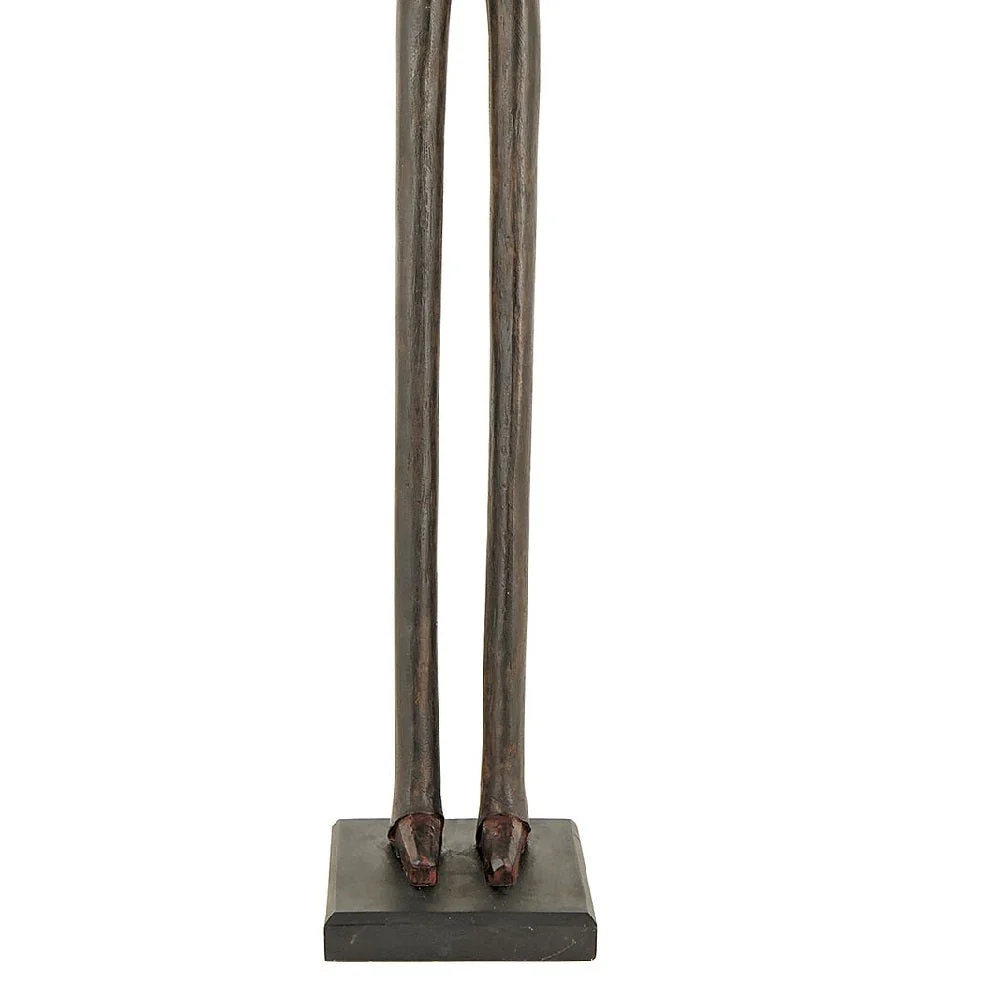 Britalia BR0264 Brown & Yellow Resin Standing Jazz Saxophonist Musician Sculpture Figurine 60cm - Image 3