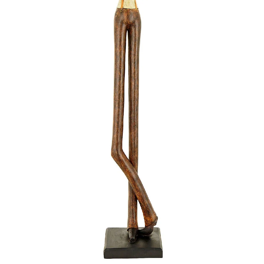 Britalia BR0266 Brown & Cream Resin Standing Jazz Guitarist Musician Sculpture Figurine 60cm - Image 3