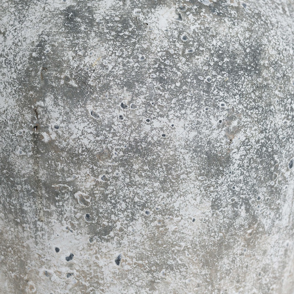 White and Grey Stone Effect Vintage Ceramic Vase and Plant Pot 30cm - Image 2