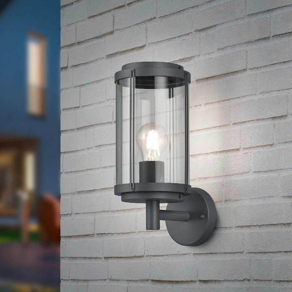 Britalia BR202360142 Anthracite Outdoor Vintage Up Lantern Wall Light IP44 - Image 2