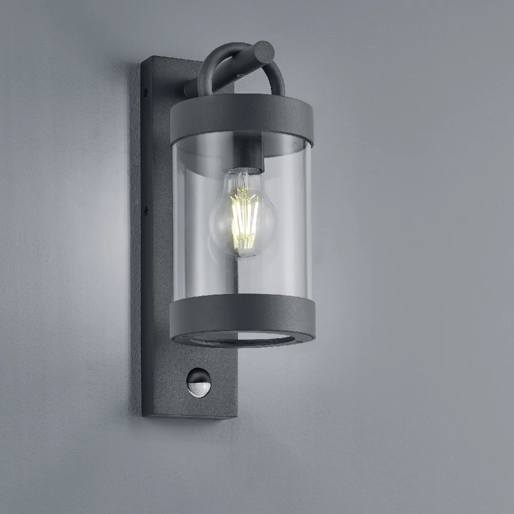 Anthracite Outdoor Vintage Down Lantern Motion Sensor Wall Light IP44 - Image 4