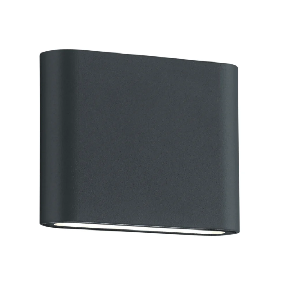 Britalia BR227560242 LED Anthracite Outdoor Modern Slimline Up & Down Wall Light IP54