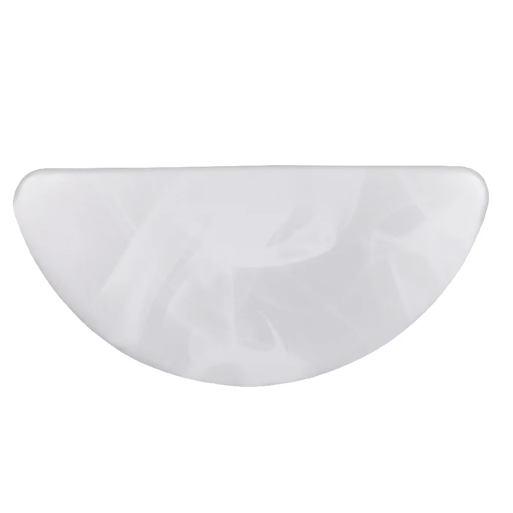 LED White Alabaster Modern Half Moon Wall Light 25cm