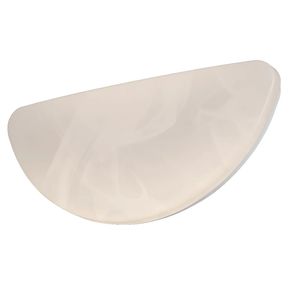 LED White Alabaster Modern Half Moon Wall Light 25cm - Image 3
