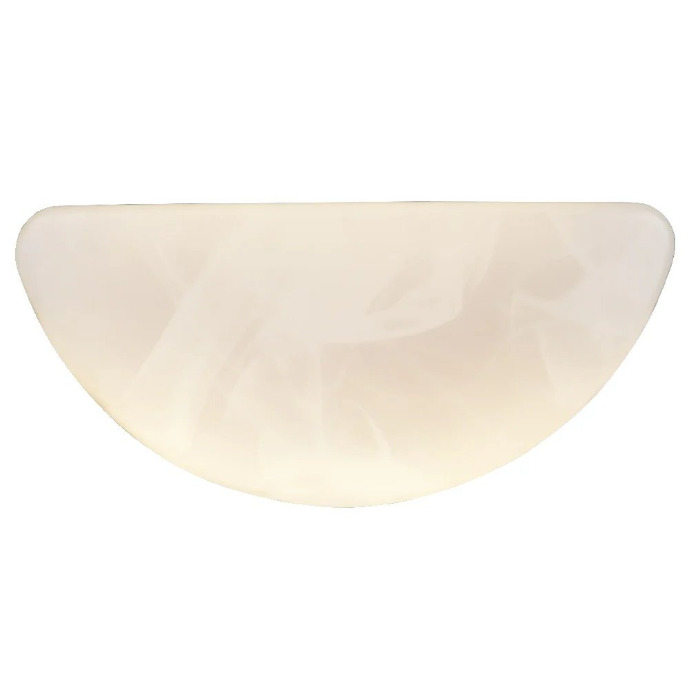 LED White Alabaster Modern Half Moon Wall Light 25cm - Image 4
