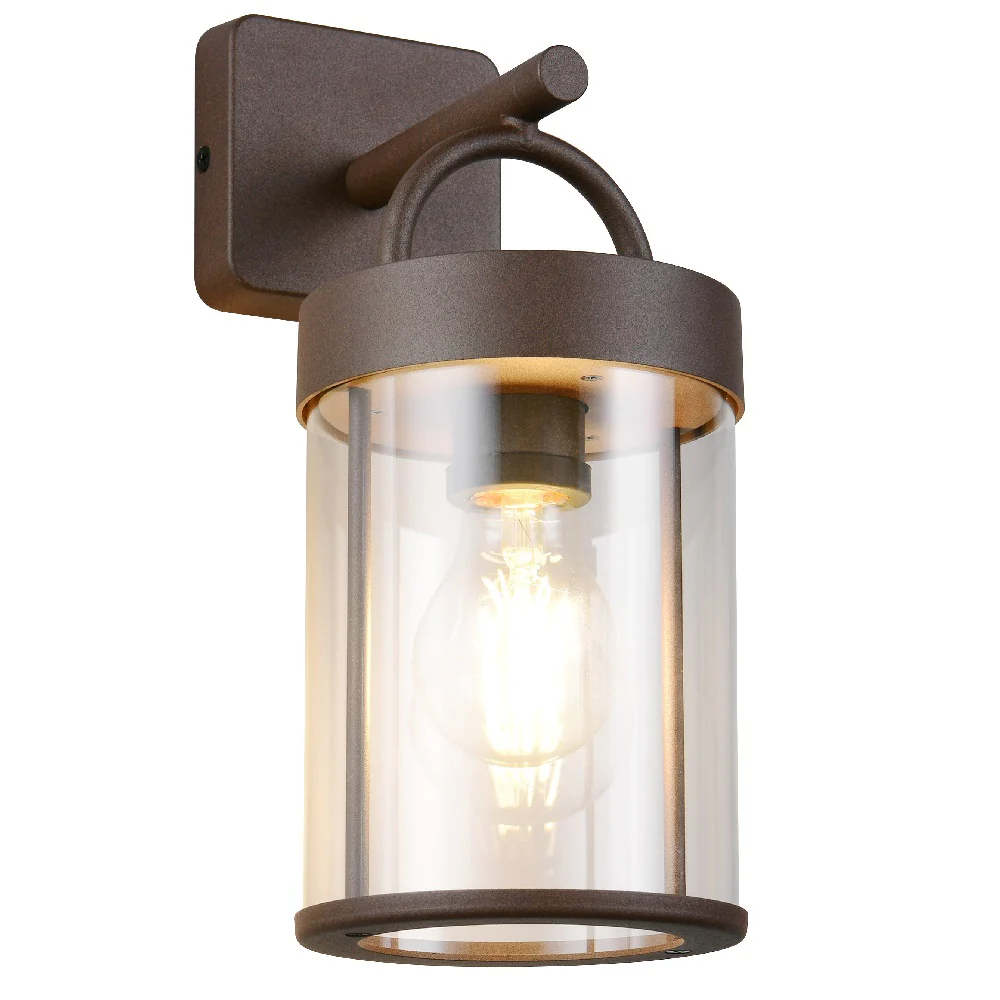 Antique Rust Outdoor Vintage Down Lantern Wall Light 28cm - Image 3