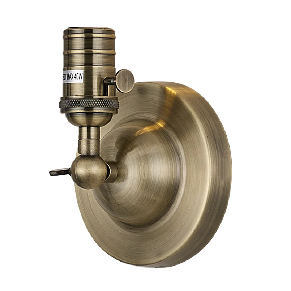 Britalia BR3023AB Antique Brass Vintage Retro Wall Light Bracket - Image 3