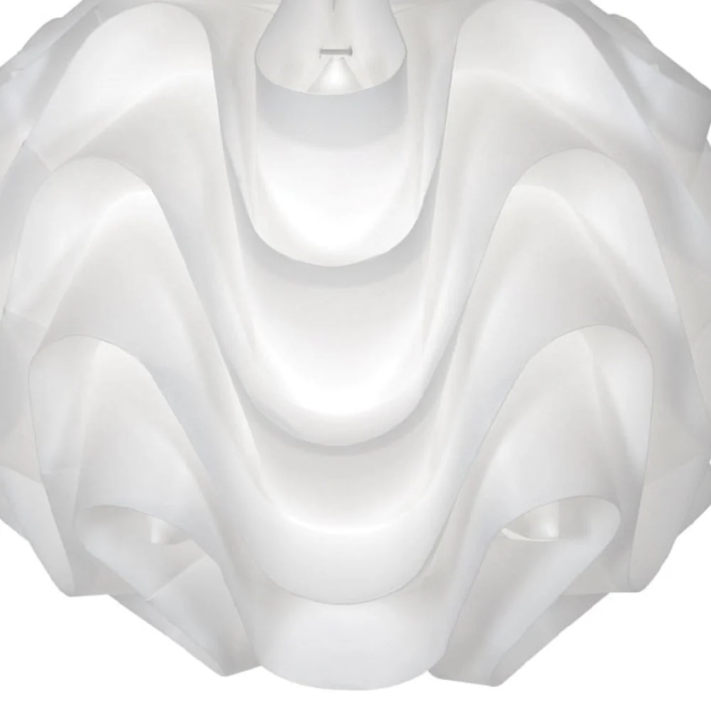 Britalia BR430 L WH White Moulded Acrylic Modern Non Electric Pendant Shade 39cm - Image 2