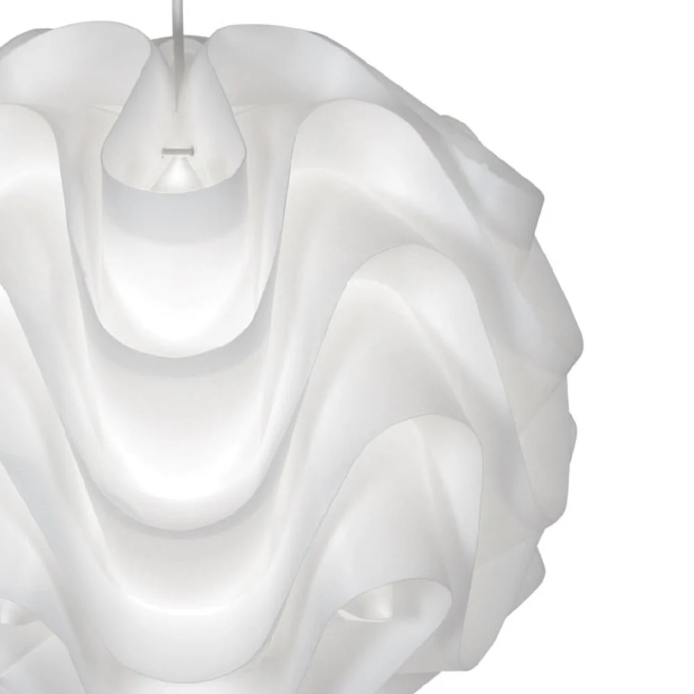 Britalia BR430 L WH White Moulded Acrylic Modern Non Electric Pendant Shade 39cm - Image 3
