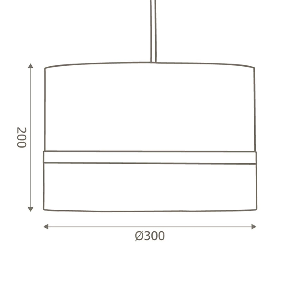 Britalia BR452/12 SG Soft Grey Velvet & Fabric Drum Pendant Shade with Silver Metallic Band 30cm - Image 4