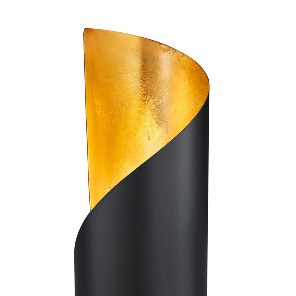 Britalia BR50161032 Black & Gold Inner Metal Vintage Cylinder Table Lamp 24cm - Image 2