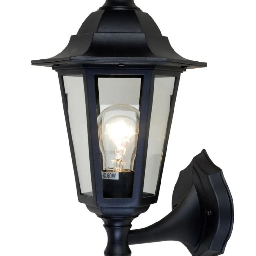 Britalia BR5112605346 Black Outdoor Vintage Coach Up Lantern Wall Light - Image 2