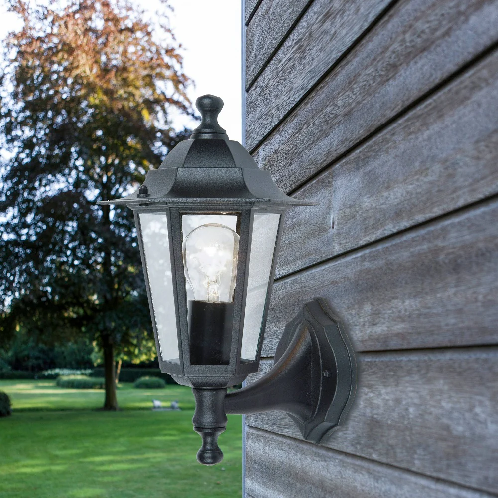 Britalia BR5112606346 Black Outdoor Vintage Coach Up Lantern Wall Light with PIR - Image 4
