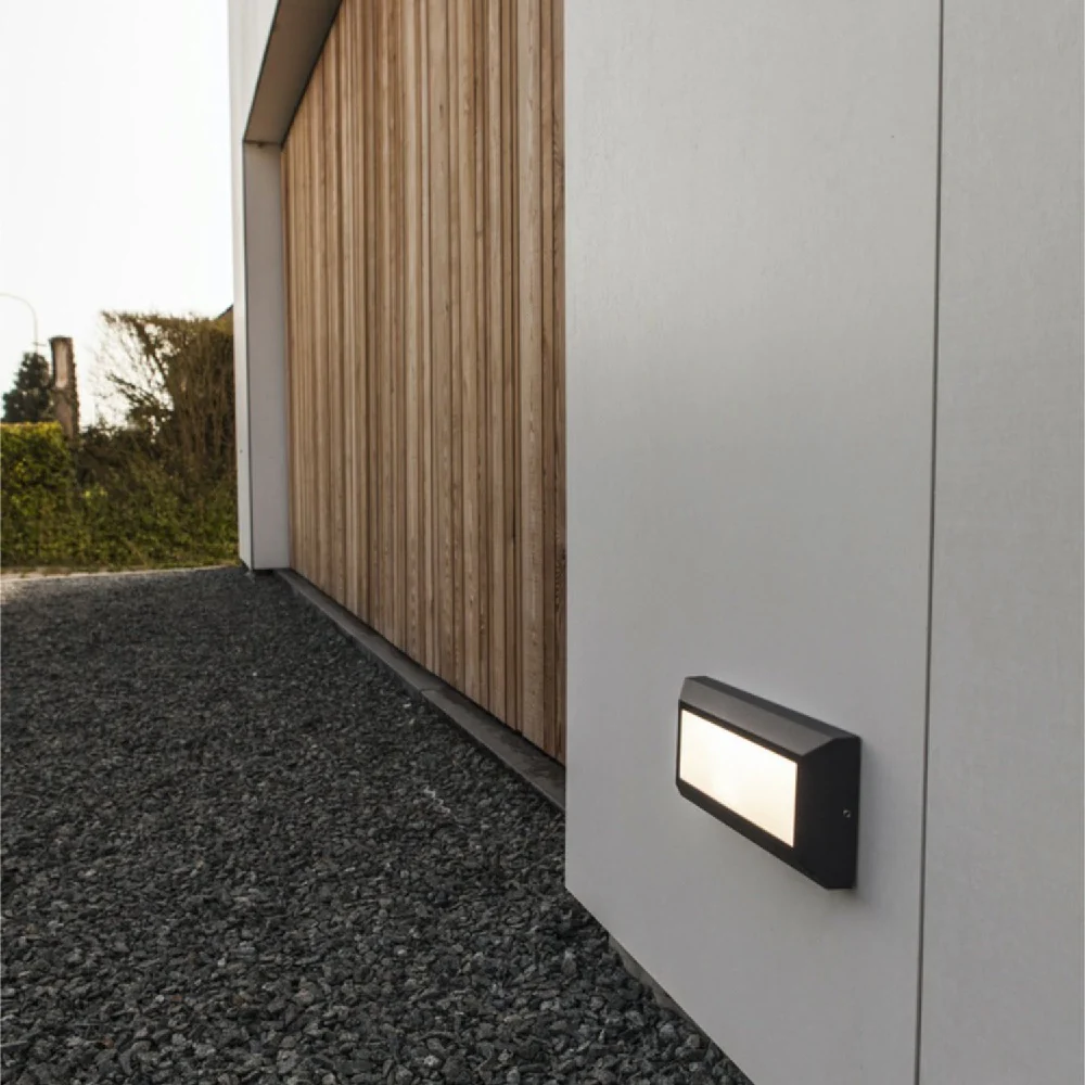 Britalia BR5191605012 LED Matt Black Outdoor Rectangular Surface Mount Brick Light - Image 4