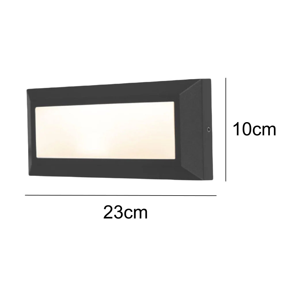 Britalia BR5191605012 LED Matt Black Outdoor Rectangular Surface Mount Brick Light - Image 5