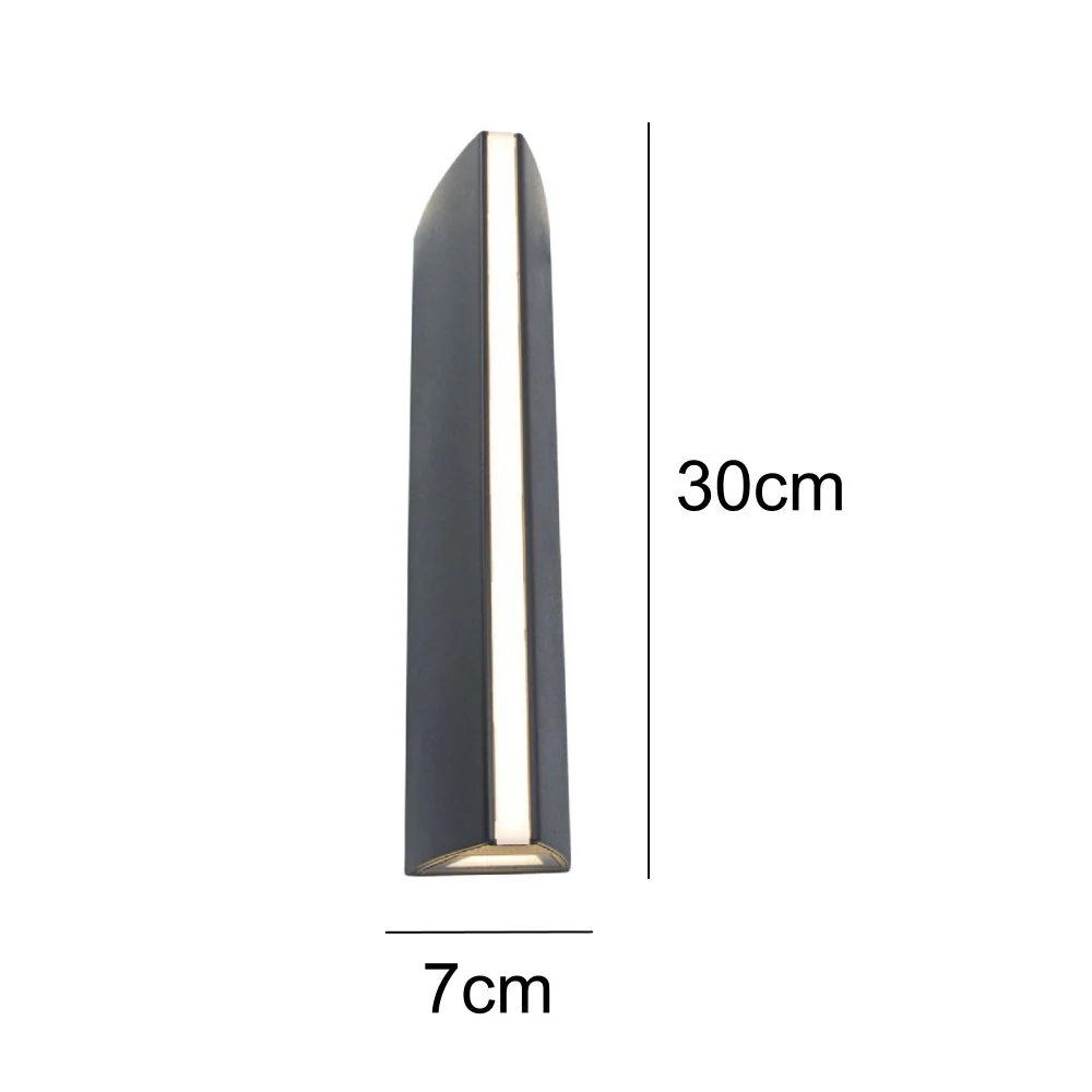 Britalia BR5192701335 LED Anthracite Outdoor Modern Triangular Up & Down Wall Light - Image 5