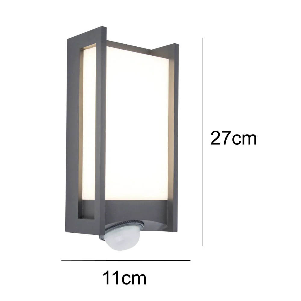 Britalia BR5193002118 LED Anthracite Outdoor Modern Rectangular Flush Wall Light with PIR - Image 5