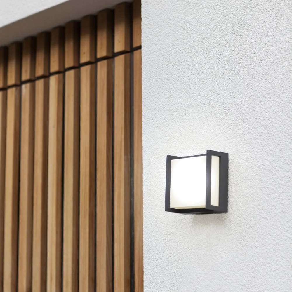 Britalia BR5195401118 LED Anthracite Outdoor Modern Square Flush Wall Light - Image 4