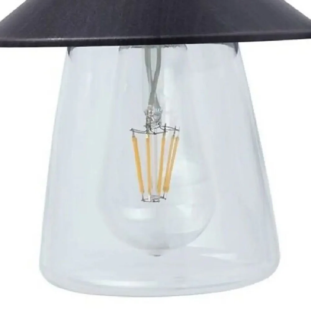 Britalia BR5264201213 Black Rust Outdoor Vintage Swan Neck Down Lantern Wall Light - Image 3