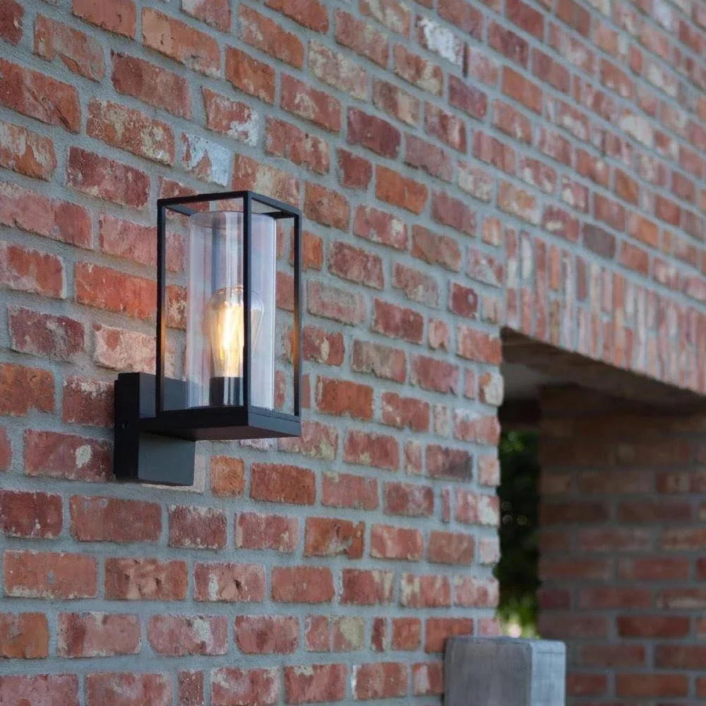 Britalia BR5288801012 Matt Black Outdoor Vintage Up Lantern Wall Light 31cm - Image 3
