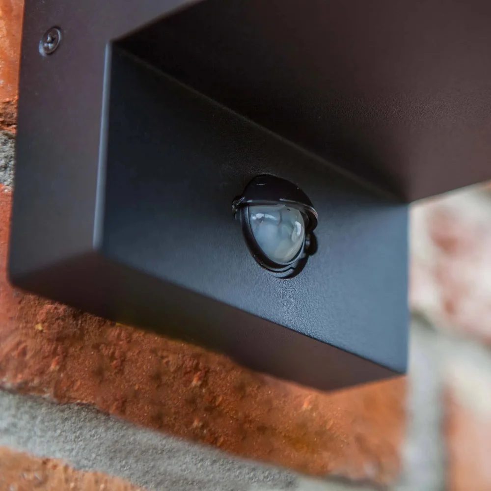 Britalia BR5288802012 Matt Black Outdoor Vintage Up Lantern Wall Light with PIR - Image 3