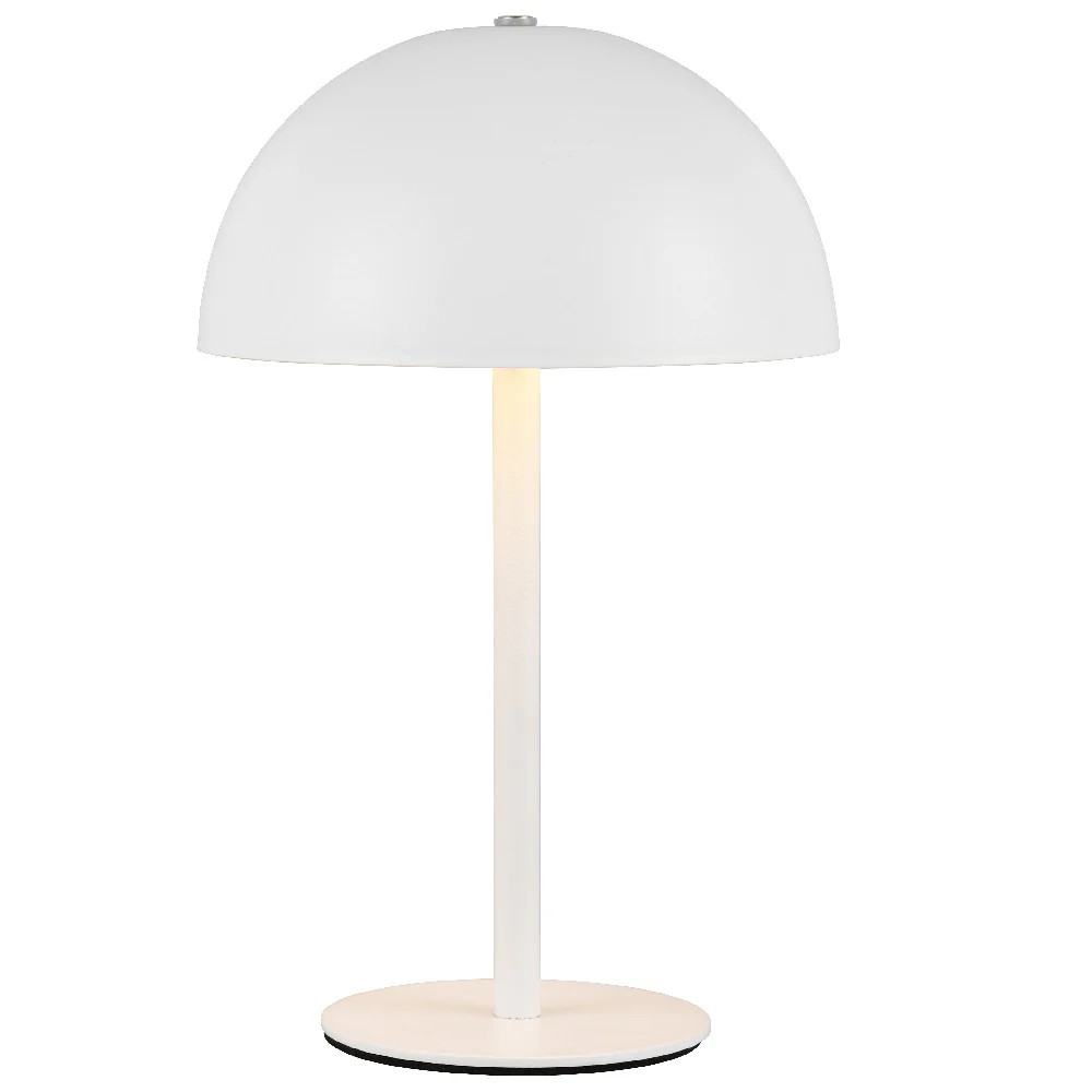 LED White Dome Shape USB Rechargeable Touch Table Lamp 21cm - Image 4