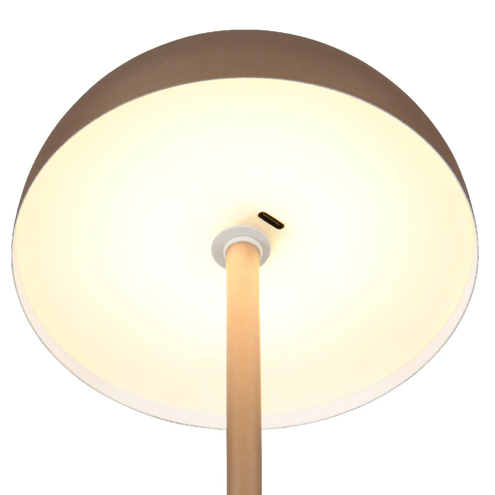 LED Copper Dome Shape USB Rechargeable Touch Table Lamp 21cm - Image 3