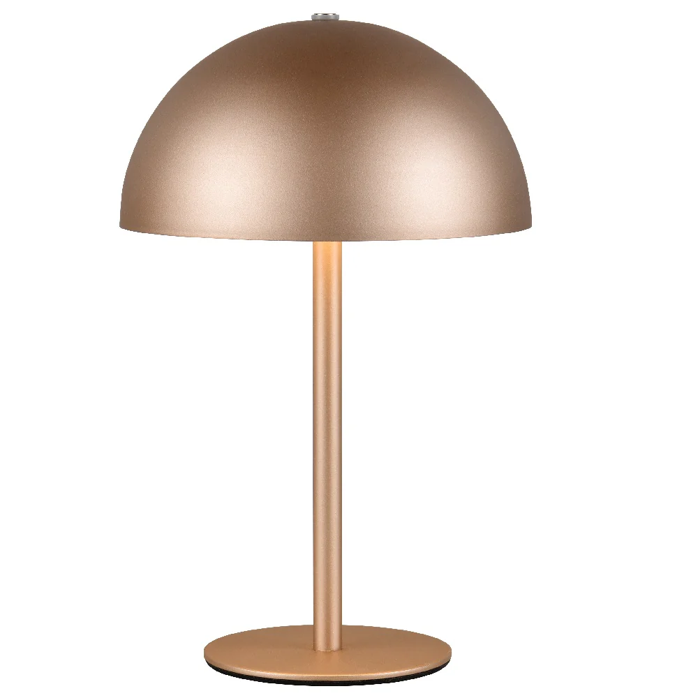 LED Copper Dome Shape USB Rechargeable Touch Table Lamp 21cm - Image 4