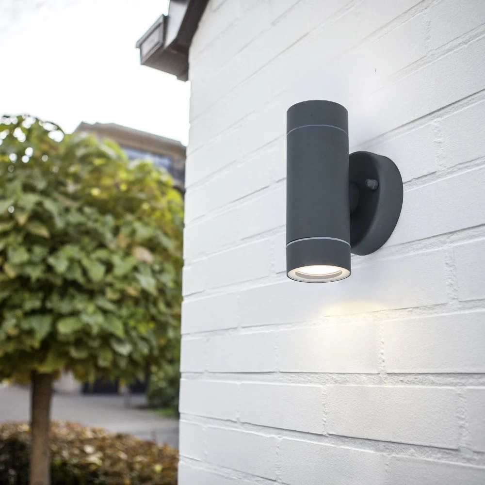 Britalia BR5510801424 Graphite Outdoor Modern Cylinder Up & Down Wall Light - Image 3