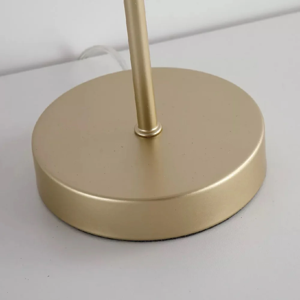 Champagne Gold Modern Table Lamp with Glass Rod Shade 37.5cm - Image 3