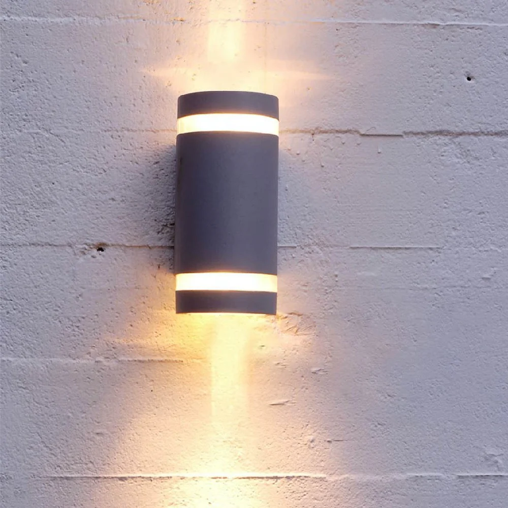 Britalia BR5604011118 Anthracite Outdoor Modern Half Cylinder Up & Down Wall Light - Image 3