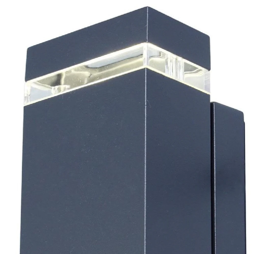 Britalia BR5605013118 LED Anthracite Outdoor Modern Rectangular Up & Down Wall Light - Image 2