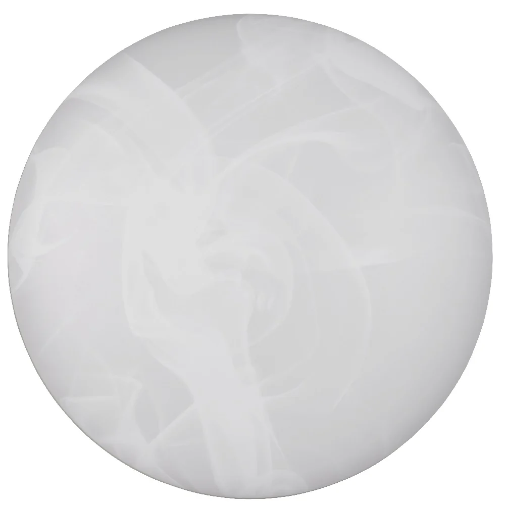 LED White Alabaster Modern Round Flush Ceiling Light 38cm - Image 2