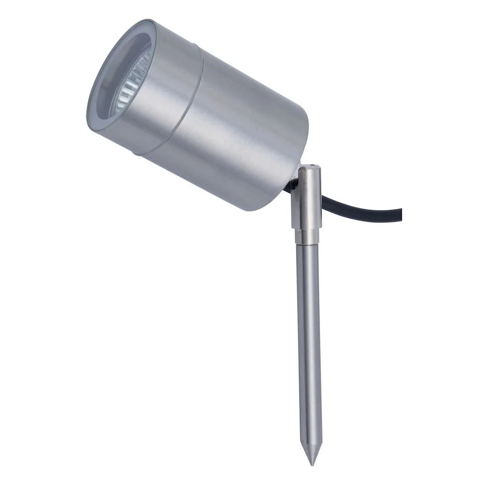 Stainless Steel Outdoor Modern Cylinder Garden Spike Light 26cm