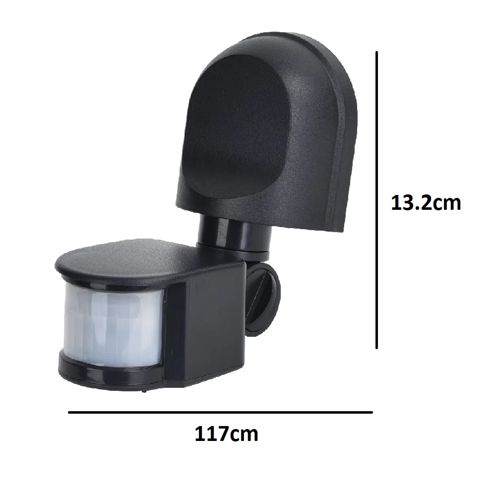 Black Modern 180 Degree Adjustable Pir Motion Sensor IP44 - Image 5