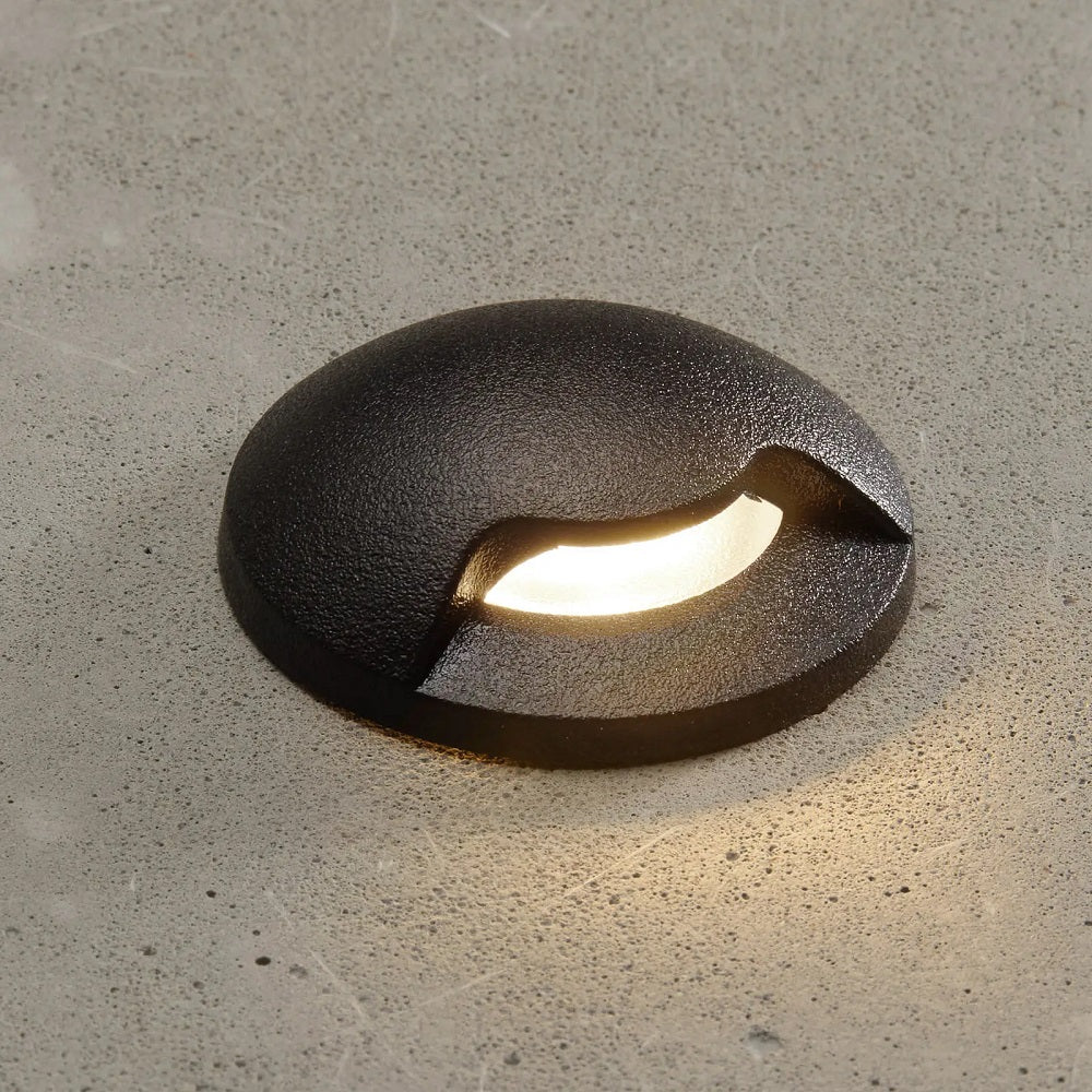 LED Black Outdoor Recessed Ground & Wall Single Slot Light 5cm | Coastal IP67 - Image 2