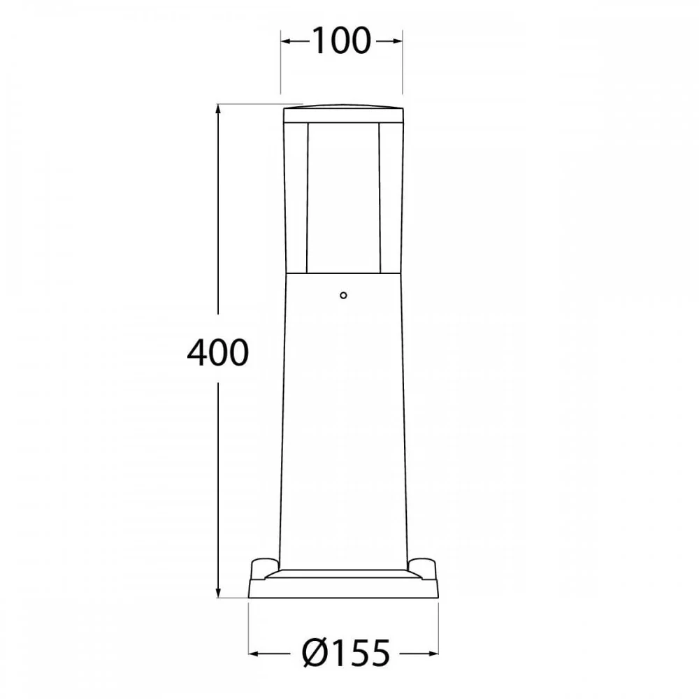 LED Black Outdoor Modern Round CCT Post Light 400mm | Coastal IP55 - Image 3