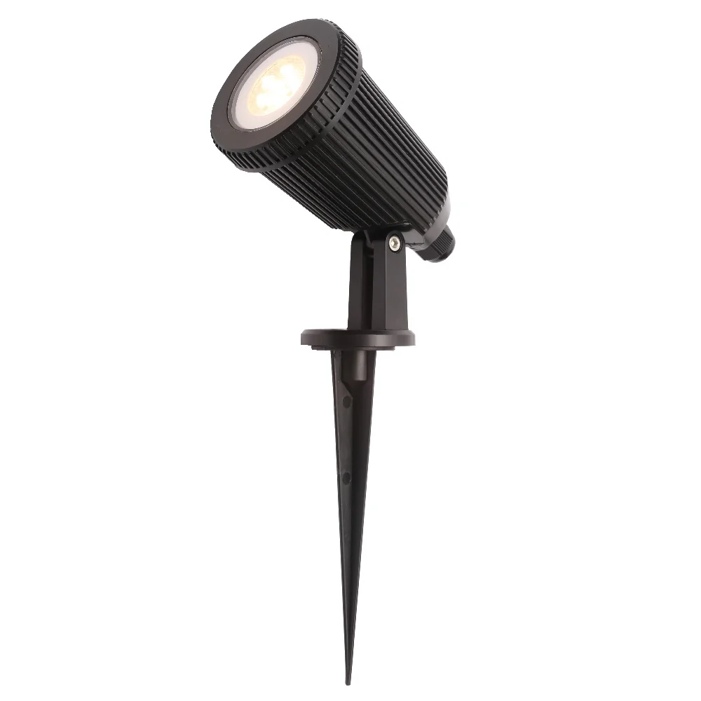 Britalia BRCZ-31806-BLK Black Outdoor Modern Dual Mounted Spike Spot Light