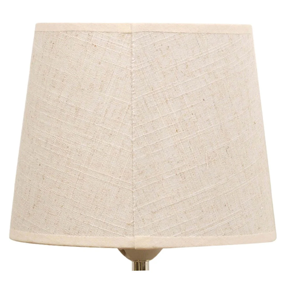 Britalia BRHE1356 Cream Ceramic Vintage Leaf Print Table Desk Lamp with Linen Shade 35cm - Image 2