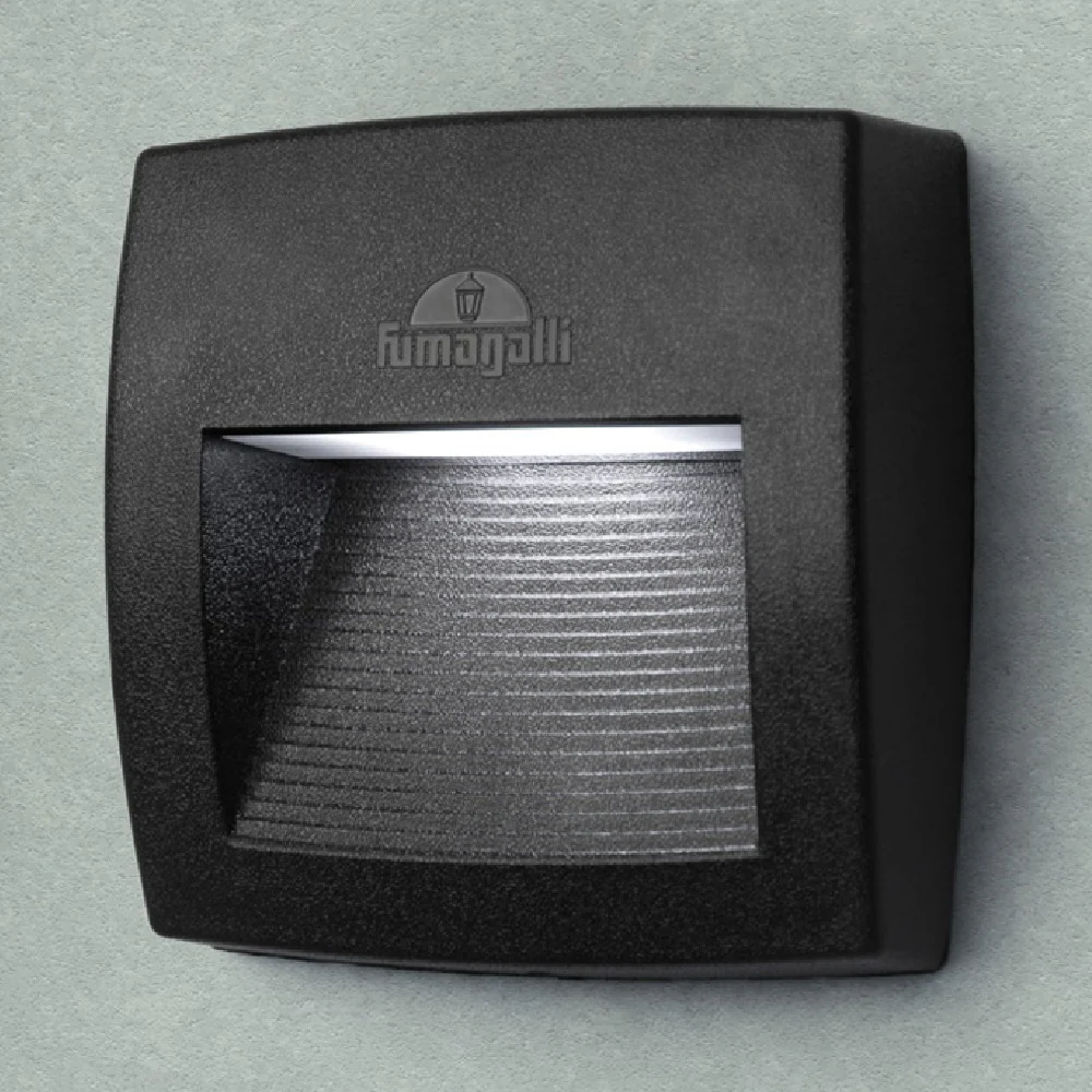 LED CCT Black Outdoor Modern Square Flush Wall Brick Light 15cm | Coastal IP55 - Image 3